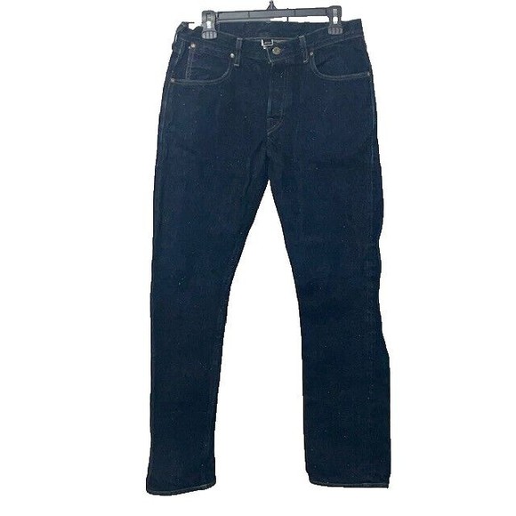 Wallace & Barnes Indigo Dyed Selvedge Denim Jeans Rinse Wash 30x32 EUC USA - Picture 1 of 16